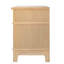 Table de chevet style bohémien Mid-Century 27,5 x 18 x 26 po, placage en bois de pin et insert de style canne