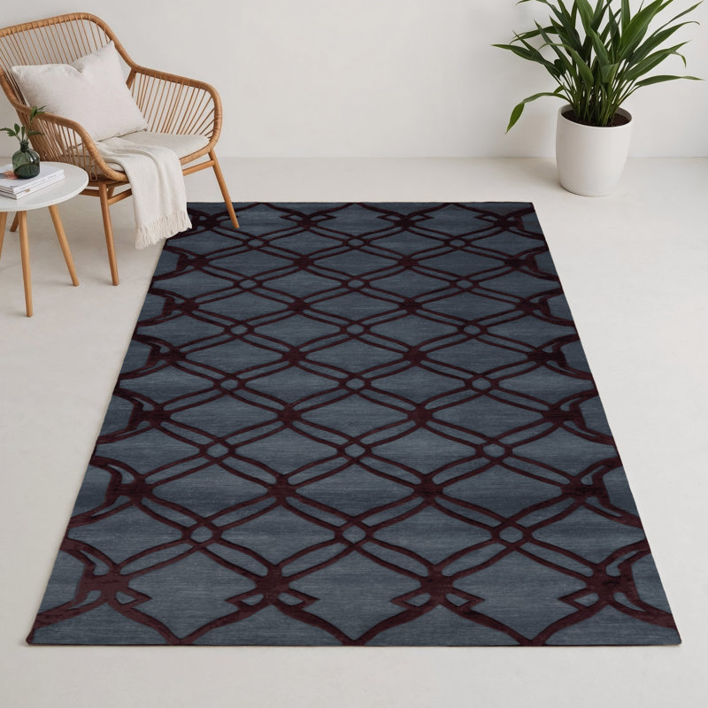 Tapis gris intérieur et extérieur Trellis, Rectangle 5 pi x 7 pi