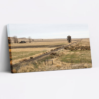 Ensemble de 1 tableau sur toile représentant un paysage rural