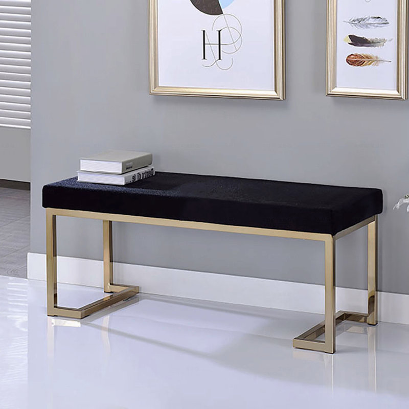 Bench With C Metal Material Base