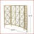 Fireplace Screen 3-Panel Iron X Pattern | Gold | Iron