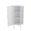 Armoire de coin 22,25 po - Portes en verre trempé, rangement à 3 niveaux pour la salle de bain, le salon et la chambre à coucher-828181404