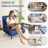 Space-saving Convertible Beds With Steel Frame, Modern Blue Design For Home & Office