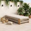Chaise longue d'extérieur en bois avec coussin