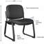 Chaise d'invité noire en tissu