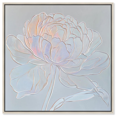 «Embossed Flower I Canvas Elegant Floral Decor» par Art Remedy