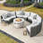 8 - Person Round Outdoor Dining Set With Cushions