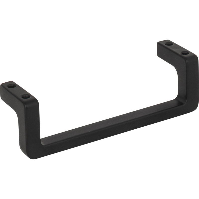 Matte Black Modern Designer Bar Pull with Mounting Hardware