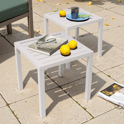Aluminum Square Side/End Table