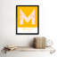 Mexico City City Map Mexico City Yellow by Wee Blue Coo - Single Picture Frame Typography