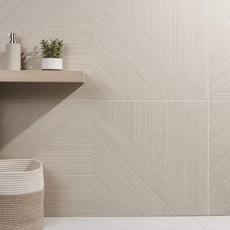 Enso 24X48 Matte Porcelain Wall Tile, Ash Beige