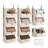 2 Pack 4-Shelf Hanging Closet Organizer Beige Non-Woven Trapezoid Storage Shelves with Hooks 12x10x47 Inches
