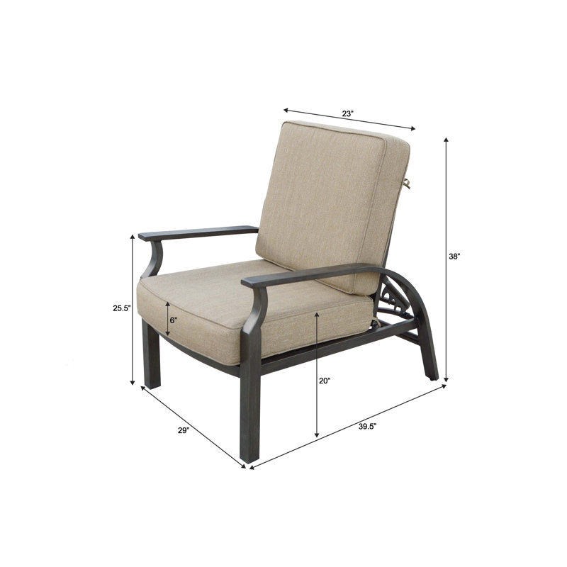 Brynia 2 - Person Patio Conversation Set with Cushions