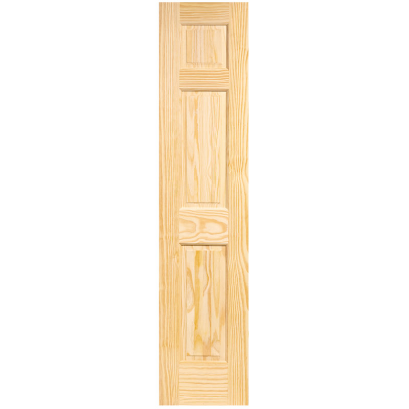 Porte standard coloniale à panneaux en bois massif non fini, 18 po x 80 po