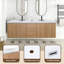 Meuble-lavabo moderne peu encombrant avec armoire en MDF et lavabos doubles pour la maison