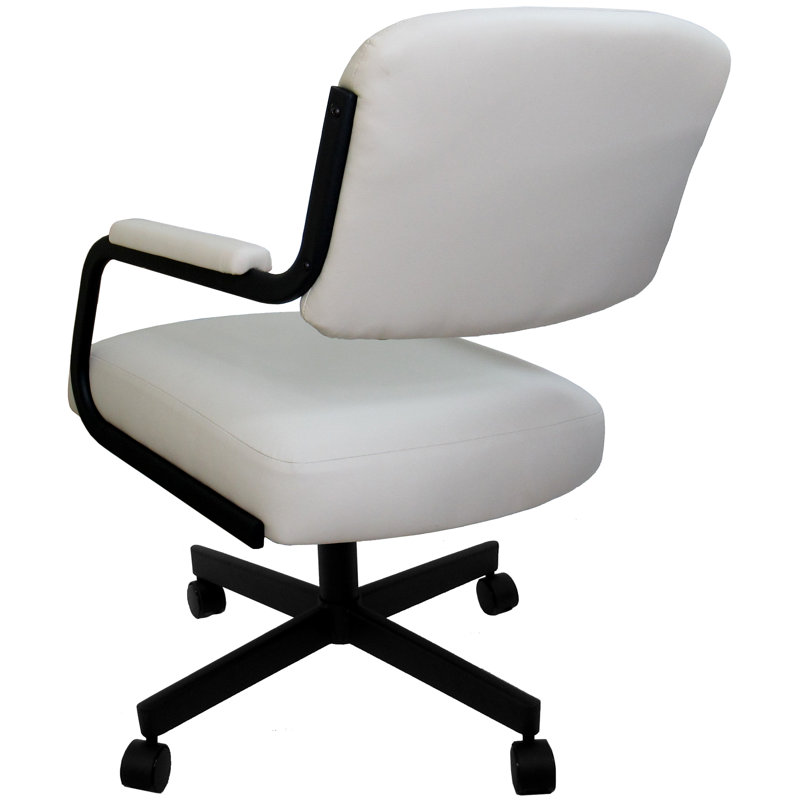 Chaise avec accoudoirs en métal Craner, Beige océan, Noir