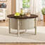 Table basse vintage rétro avec rangement à porte coulissante, design Mid-Century moderne pour les petits salons-1719446416