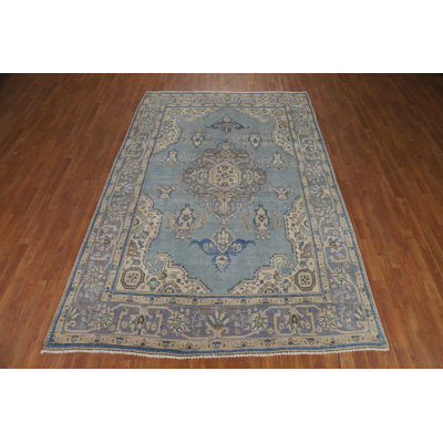 Blue Medallion  Traditional Area Rug 7x10