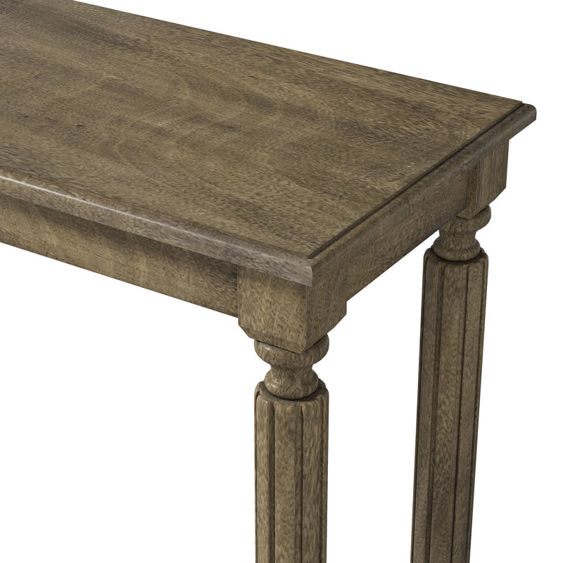Locke Traditional Solid Wood 2 Piece Living Room Accent Table Set, Antique Oak