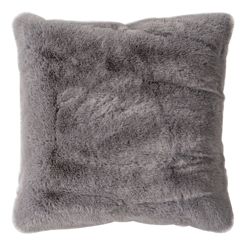 Housse de coussin carré et insert Faux Rabbit Collection, Brun pâle