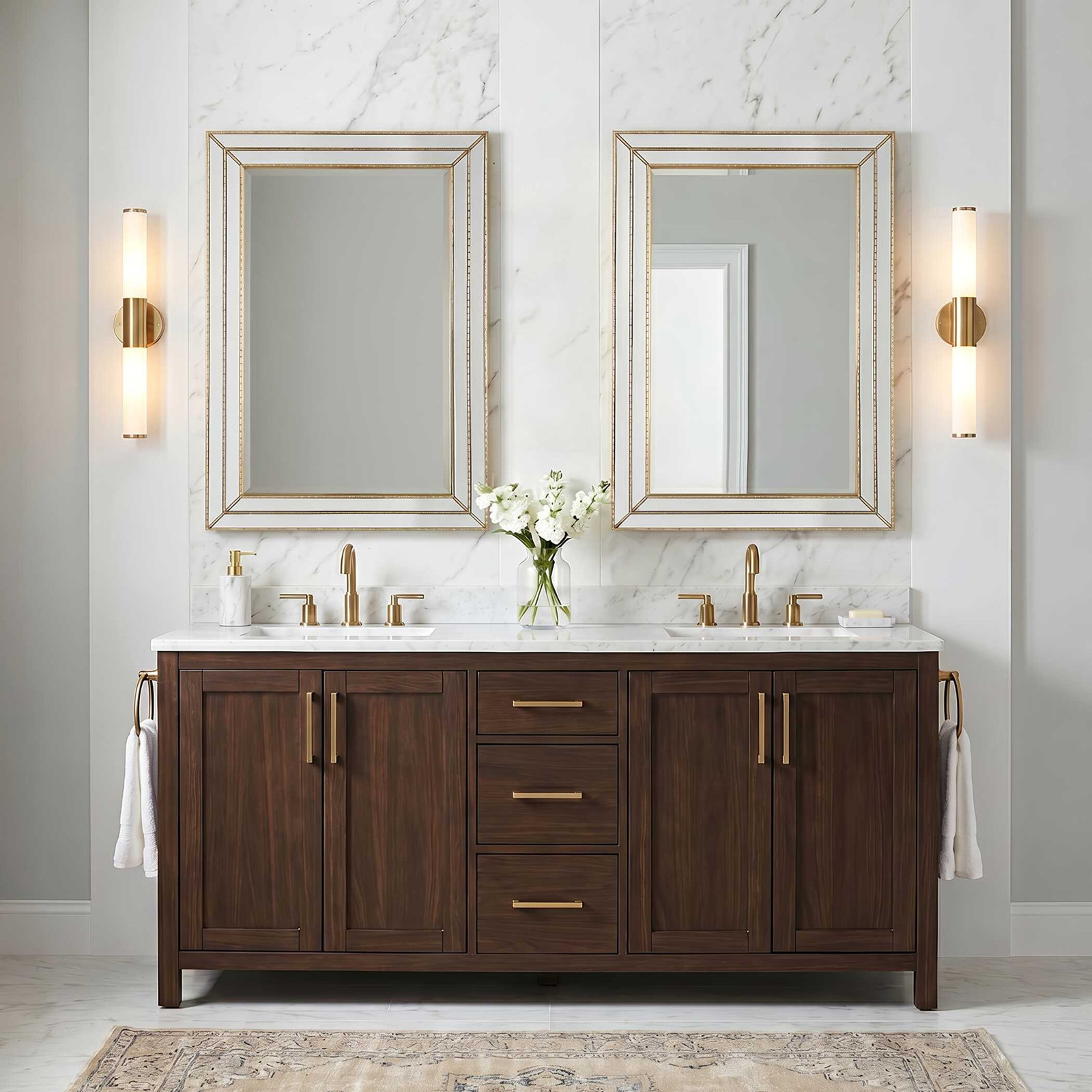 Almyra 24" Accent Mirror, Metallic Gold