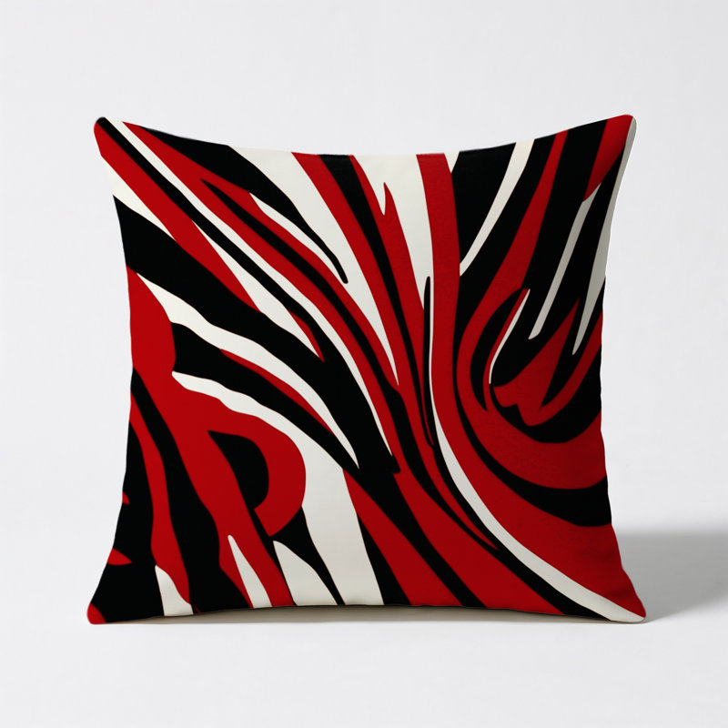 Crimson Path Indoor And Outdoor Pillow, Square 16"