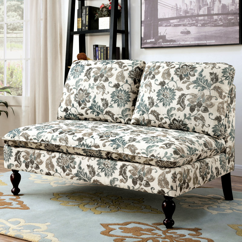 Parkes Upholstered 50'' Settee, Floral