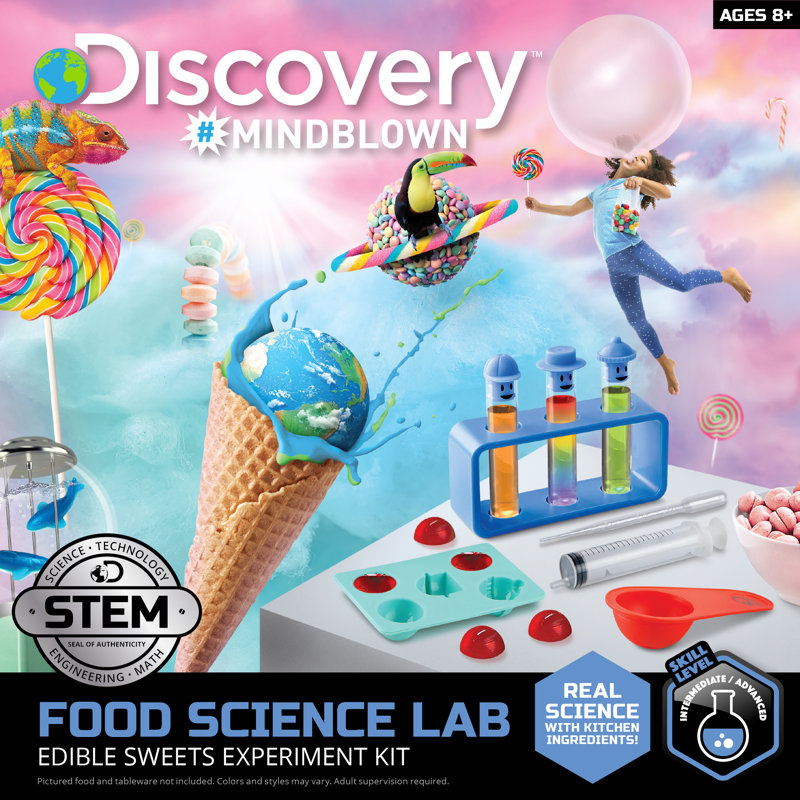 Ensemble expérimental de bonbons de laboratoire de science alimentaire