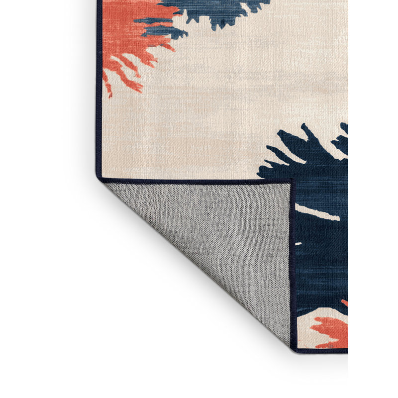 Tapis gris aquarelle lavable à la machine