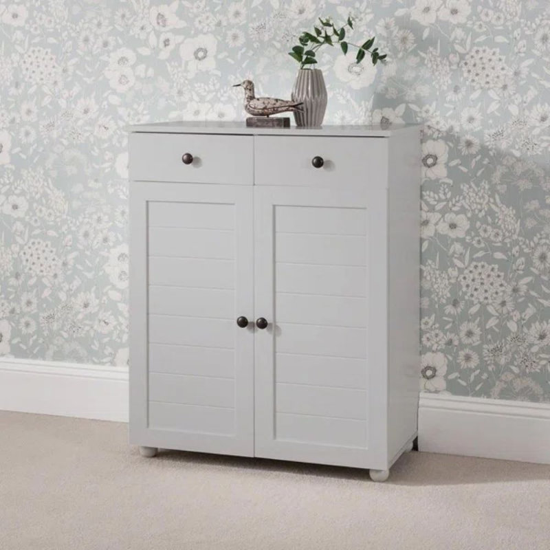 Abdalrahman 12 Pair Shoe Storage Cabinet, Mist Grey