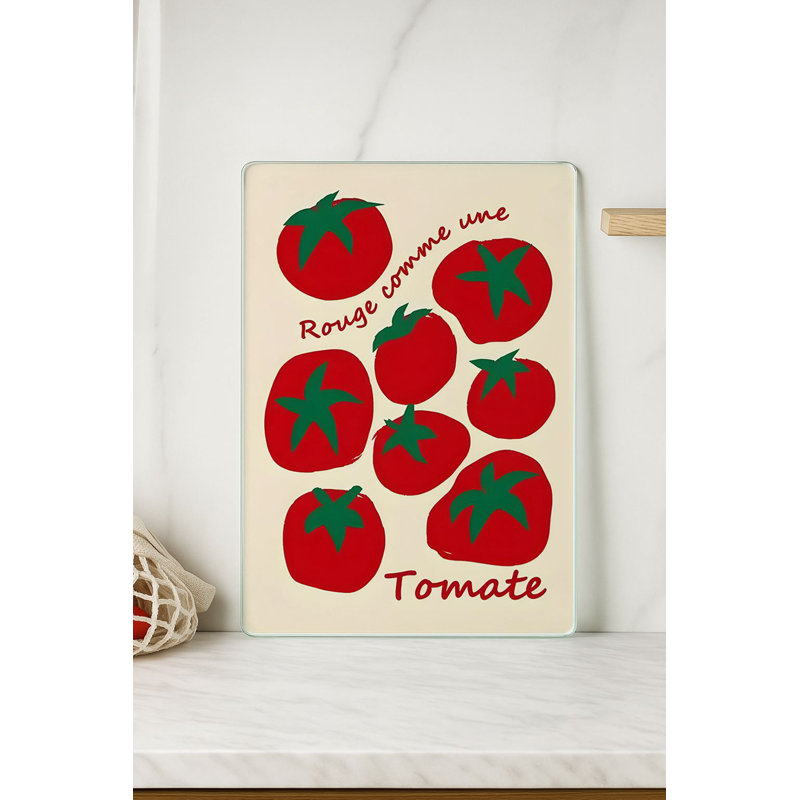 Durable Tempered Glass Cutting Board, 7.9 x 11.8 inches | 100% Antibacterial, Non-Slip Silicone Feet | Easy Clean Surface, Perfect for Food Prep & Kitchen Use, Not Dishwasher, Microwave, or Oven Safe