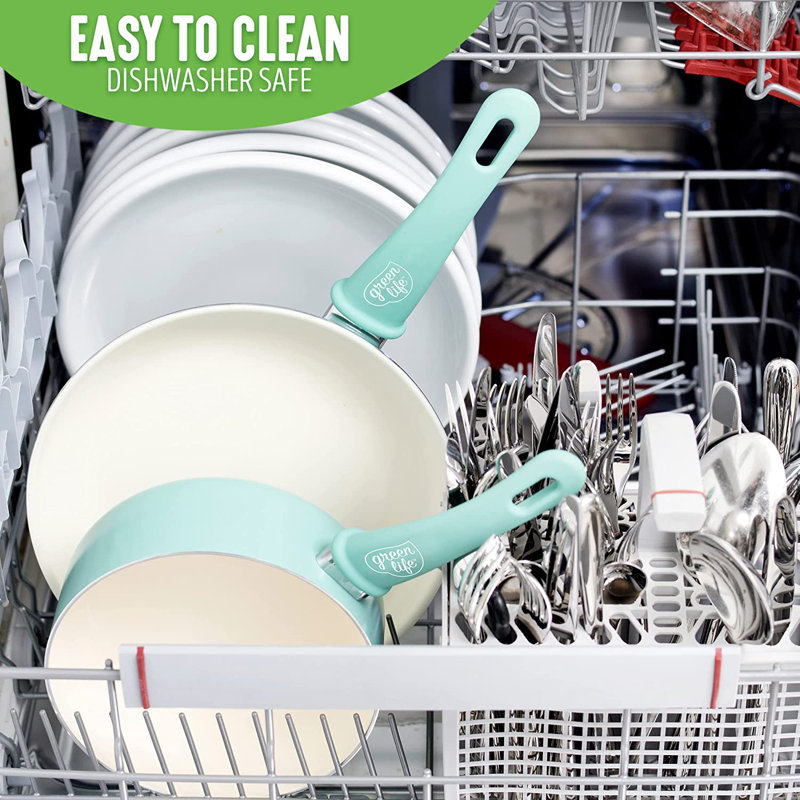Turquoise 15-Piece Aluminum Nonstick Cookware Set with Glass Lids