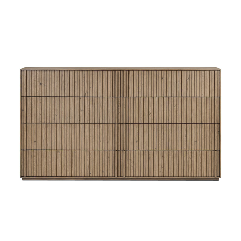 Leo 8 - Drawer Dresser, Rustic Grey