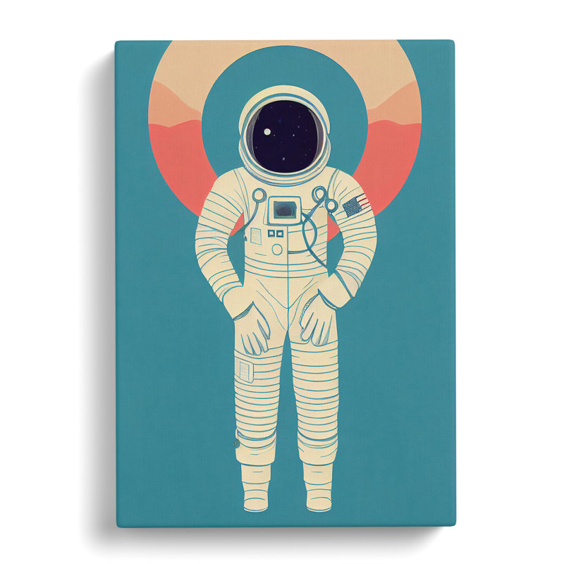 Astronaut Pop Art No.6 - Wrapped Canvas, 76cm H x 50cm W x 3cm D