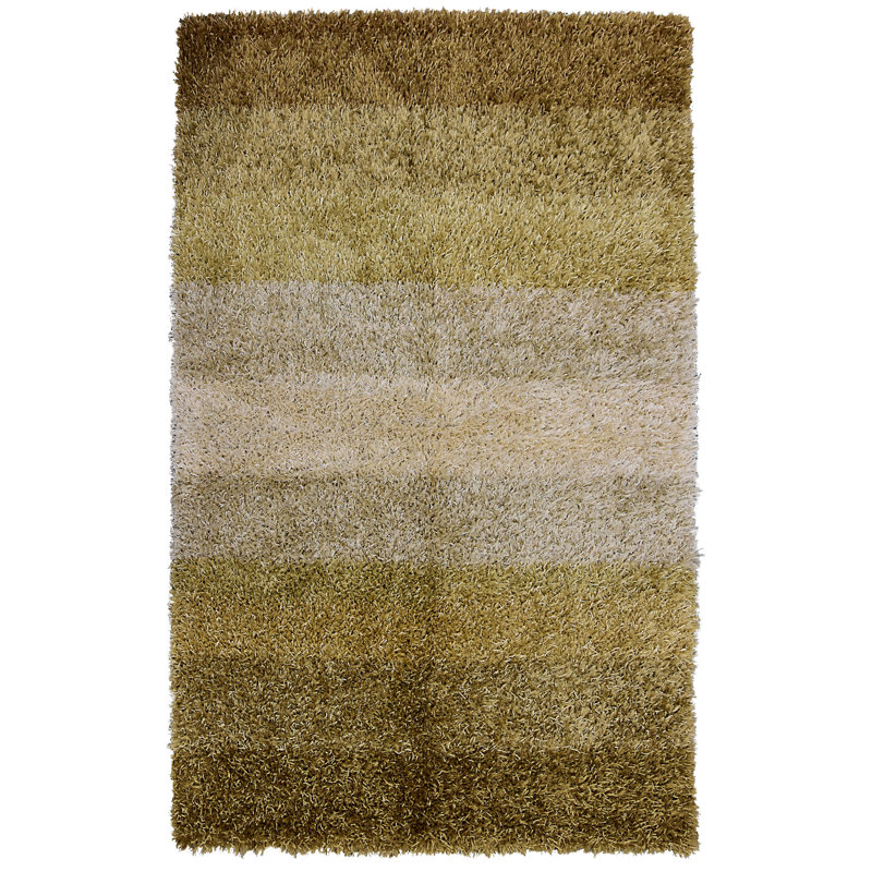 Kerala Striped Hand Woven Shag 170cm X 240cm Area Rug