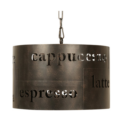 Newington 3 - Light Brown Drum Pendant