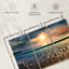 Grand coucher de soleil sur toile 3 pièces-408697987
