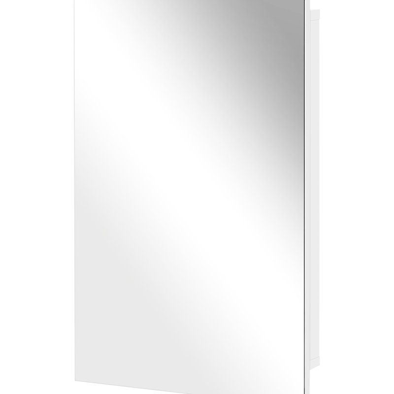 Armoire de rangement encastrée pour salle de bain, murale, blanche, acier inoxydable, acier miroir encastré, brillant
