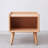 Solid Wood Nightstand, Modern Nordic Bedside Cabinet with Open Storage, Space-Saving Design