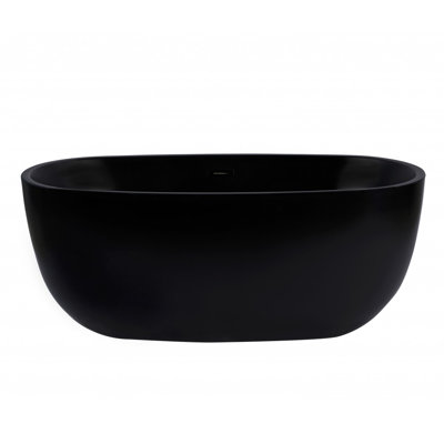 Fuxi 67“ Matte Black, Freestanding bathtub