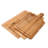 Versatile 3-piece Bamboo Cutting Board Set In Assorted Sizes With Two Boards And One Paddle Serving Platter Board For Kitchen, Home, Serving