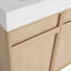 Meuble-lavabo autoportant de 30 po avec lavabo en résine blanche et 2 portes d'armoire à fermeture en douceur ((KD-PACKING)