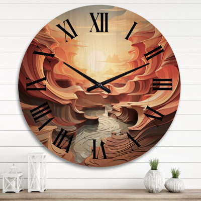 Rousselle Solid Wood Wall Clock