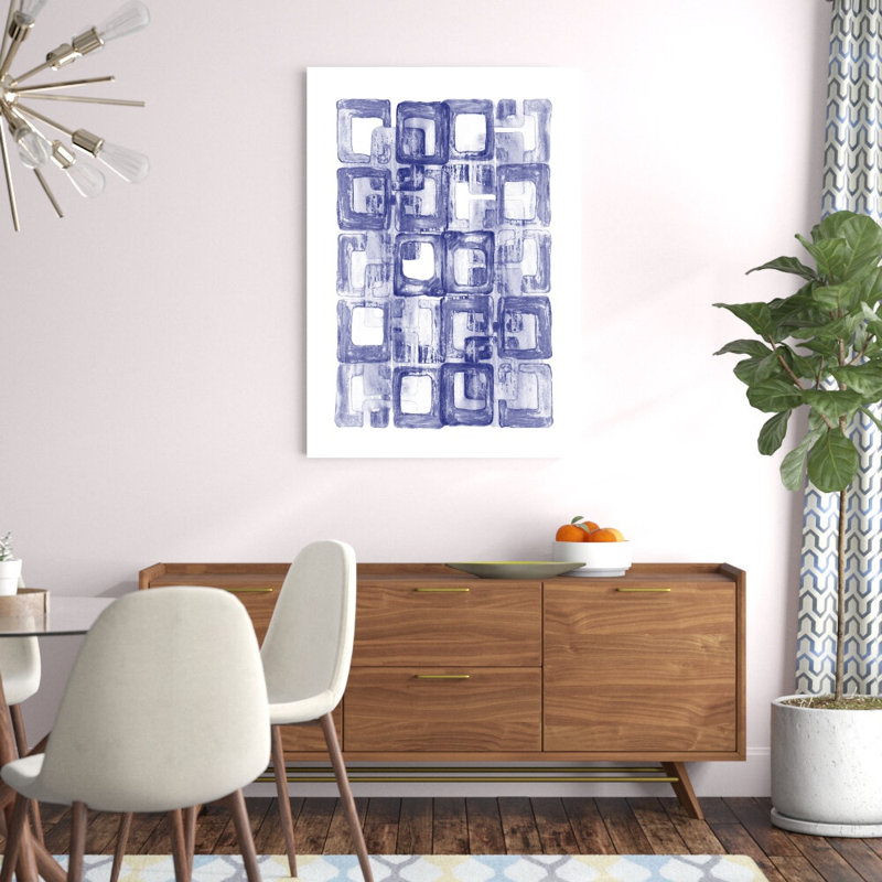 Distemod bleu marine, reproduction d’art sur toile tendue, H 48 po x l 32 po