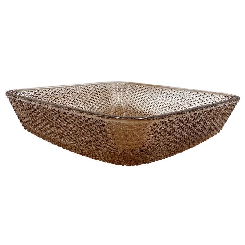 16" AquaLuxe Glass Vessel Sink, Brown