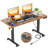 Hubing Electric Height Adjustable Standing Desk With 2 Usb Ports And 3 Power Outlets，4 Lockable Casters, 2 Hooks, Big Mouse Pad-1899827484-1899827483