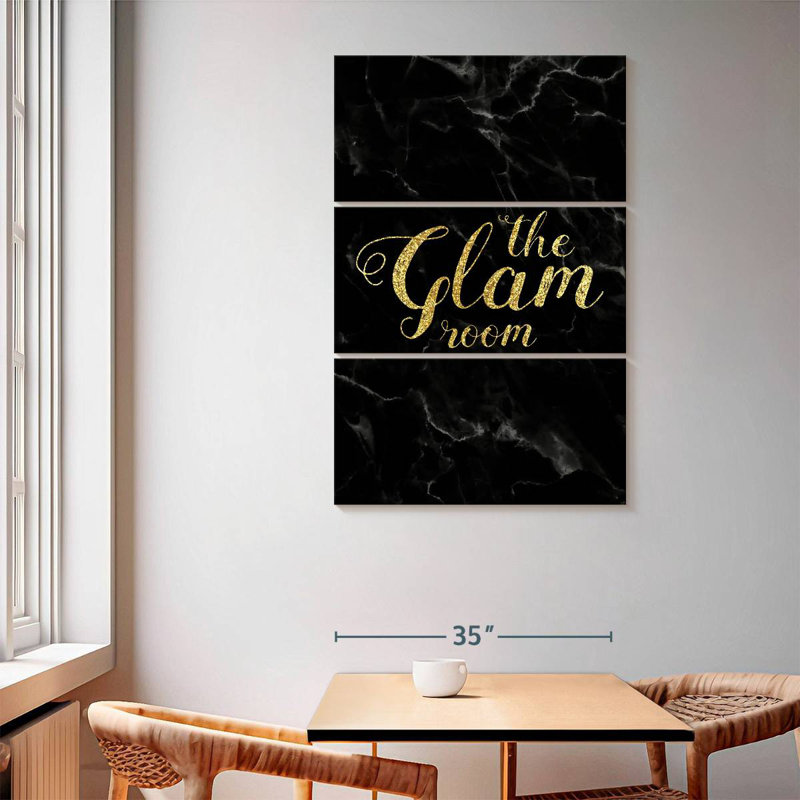 Tergel Marble Glam Room, 65" H x 42" W