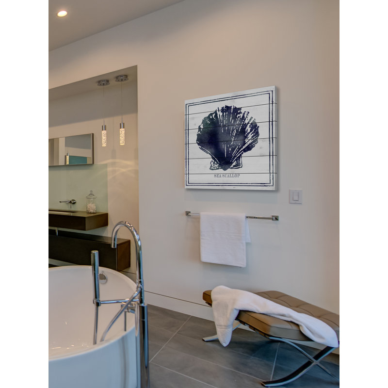 «Sea Scallop», reproduction d'art sur bois blanc, H 18 po x l 18 po