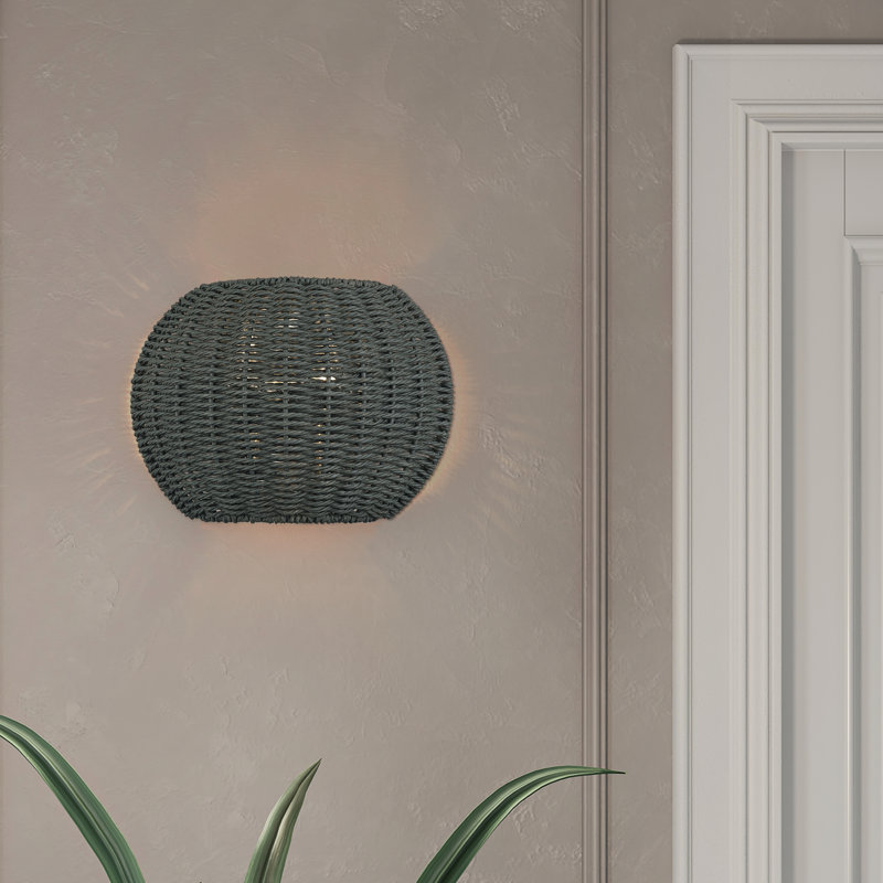Applique murale noire 2 lumières Acuna Acuna, 2, H 8 po x l 11 po x P 3,95 po