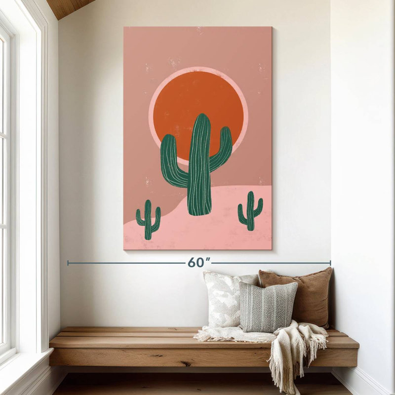 Harnek Cactus And Sunset, 51" H x 34" W